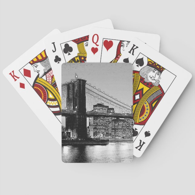 Brooklyn Bridge New York Spielkarten (Rückseite)