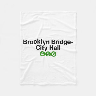 Brooklyn Bridge New York Subway-Stationsschilder, Fleecedecke