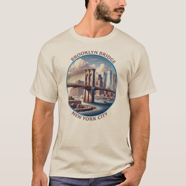 Brooklyn Bridge New York T-Shirt (Vorderseite)