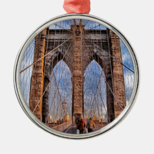 Brooklyn Bridge New York USA Silbernes Ornament