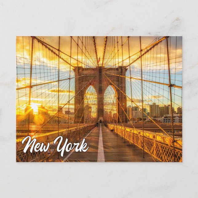 Brooklyn Bridge, New York, Vereinigte Staaten Postkarte (Vorderseite)