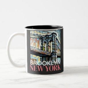Brooklyn Bridge New York Zweifarbige Tasse