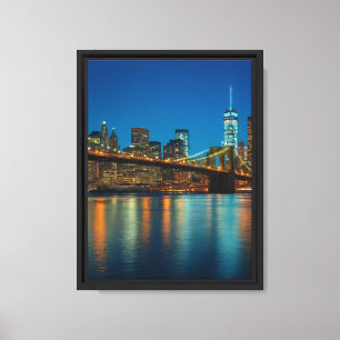 Brooklyn Bridge Night Light Leinwanddruck