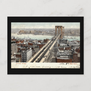 Brooklyn Bridge NY 1907 Vintage Postkarte