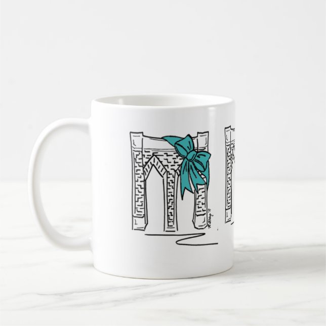 Brooklyn Bridge NYC Christmas Hanukkah Holiday Kaffeetasse (Links)