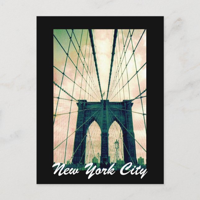 Brooklyn Bridge nyc Postkarte (Vorderseite)