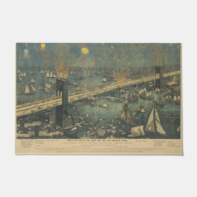 Brooklyn Bridge Opening Day Fußmatte (Vorderseite)