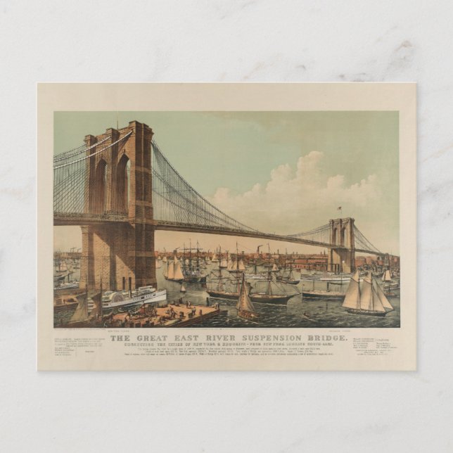 Brooklyn Bridge Postkarte (Vorderseite)