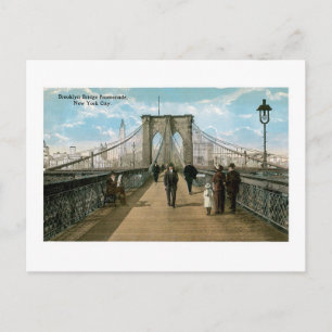 Brooklyn Bridge Promenade Postkarte
