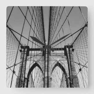 Brooklyn Bridge Quadratische Wanduhr