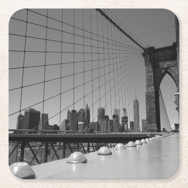 Brooklyn Bridge Rechteckiger Pappuntersetzer (Vorderseite)