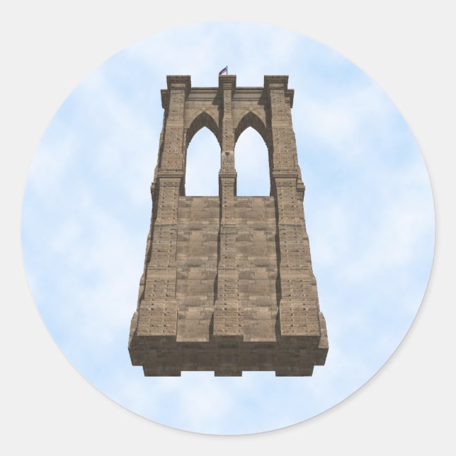 Brooklyn Bridge Säule: 3D-Modell: Aufkleber (Vorderseite)