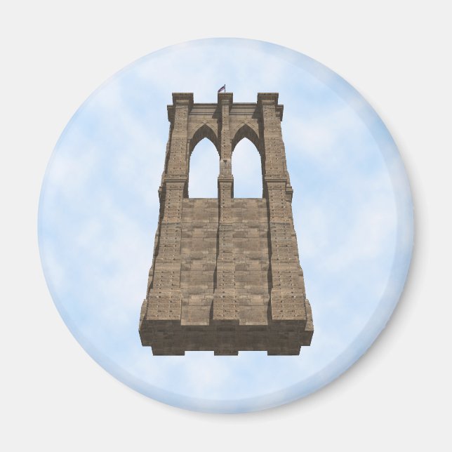 Brooklyn Bridge Säule: 3D-Modell: Magnet (Vorne)