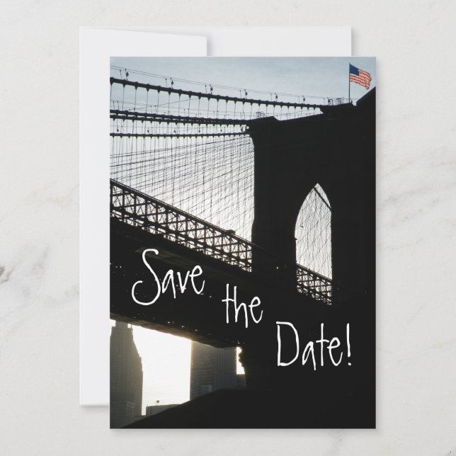 Brooklyn Bridge Save-the-Date-Karten Save The Date (Vorderseite)