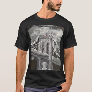 Brooklyn Bridge, schwarzweiß T-Shirt
