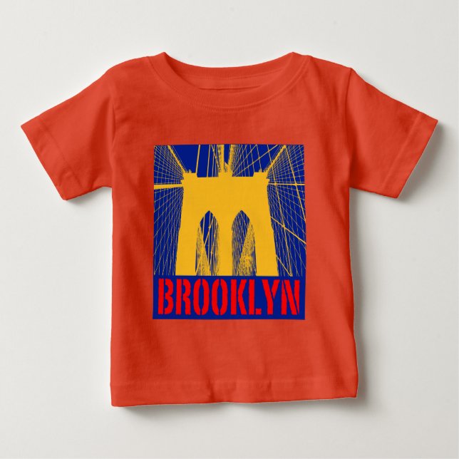 Brooklyn Bridge Silhouette Baby T-shirt (Vorderseite)