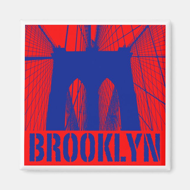 Brooklyn Bridge Silhouette Stolz 2 Magnet (Vorne)