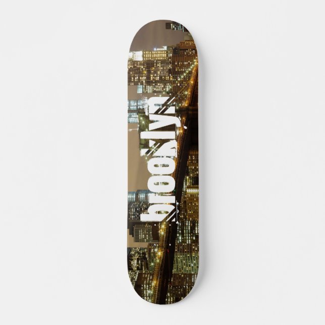 Brooklyn Bridge Skyline Skateboard (Vorne)