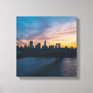 Brooklyn Bridge Sonnenuntergang Leinwand Wandkunst