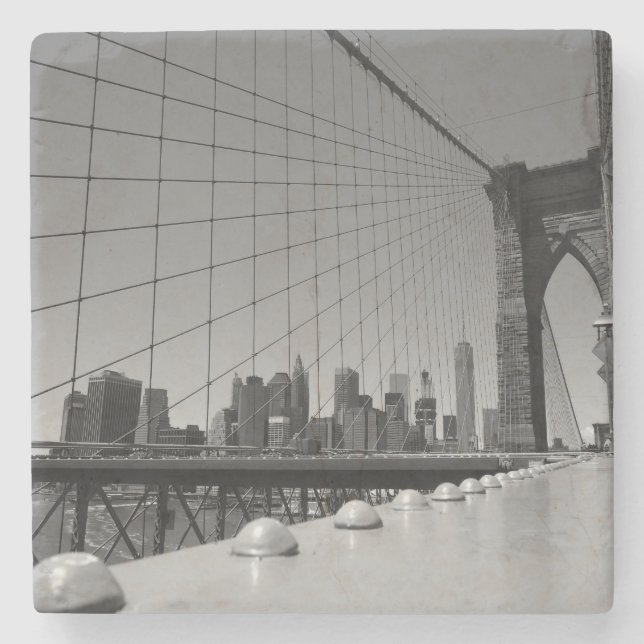 Brooklyn Bridge Steinuntersetzer (Vorderseite)
