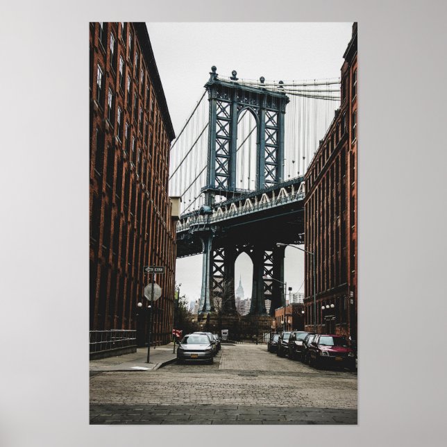 Brooklyn Bridge Street View Poster (Vorne)