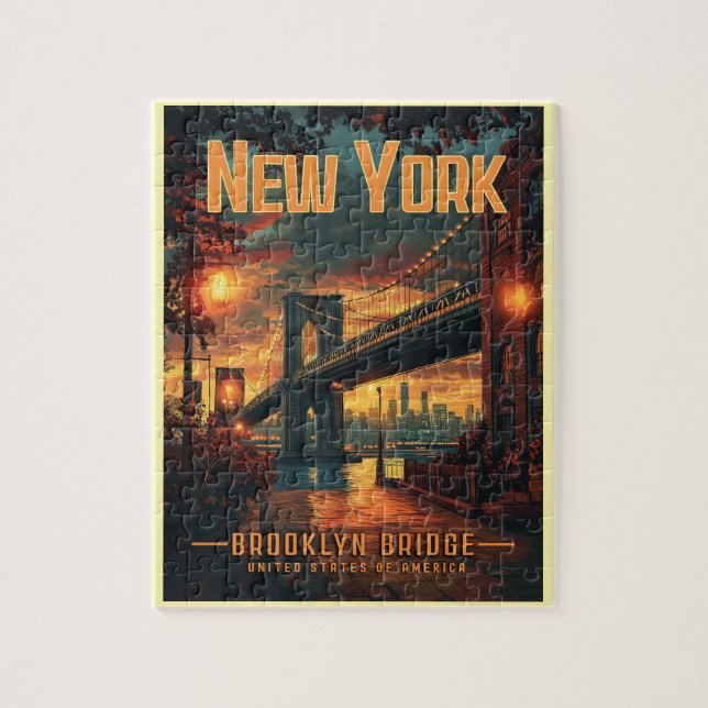 Brooklyn Bridge Sunrise - Eine Atemberaubende Reis (Vertikal)