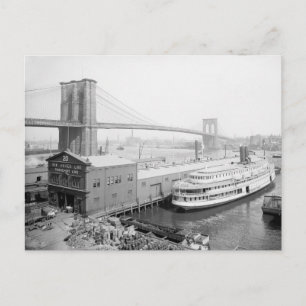 Brooklyn Bridge und Docks, 1905 Postkarte