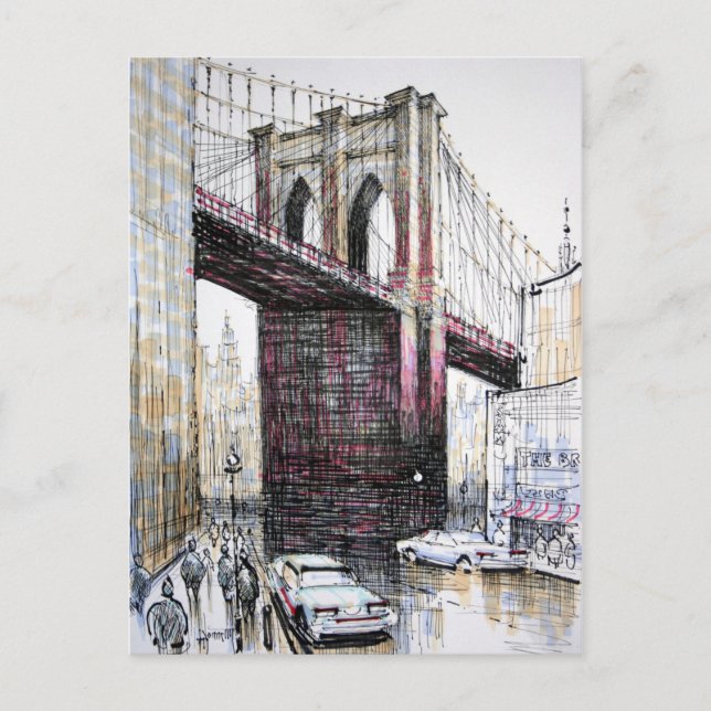 Brooklyn Bridge, USA Postcard Postkarte (Vorderseite)