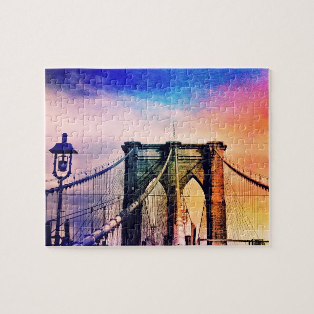 Brooklyn-Brücke - bunt - New York City (Horizontal)