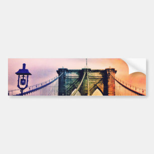 Brooklyn-Brücke - bunt - New York City Autoaufkleber