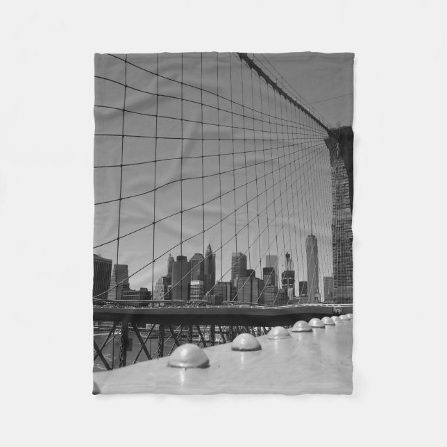 Brooklyn-Brücke Fleecedecke (Vorderseite)