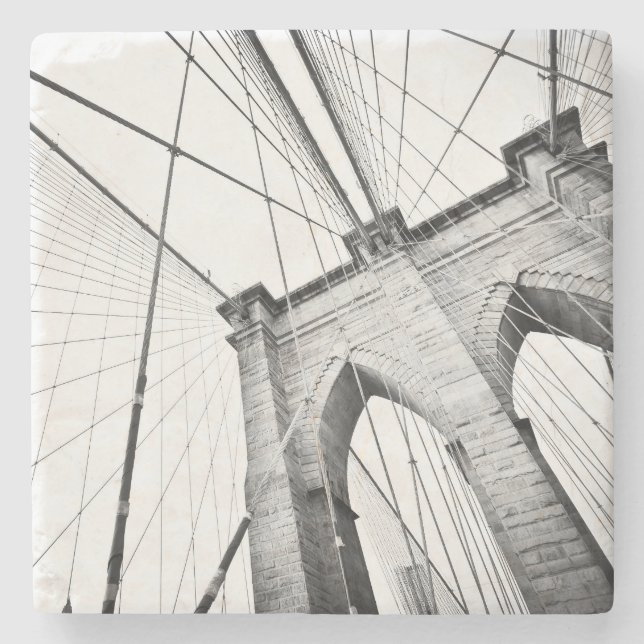 Brooklyn-Brücke, New York Steinuntersetzer (Vorderseite)