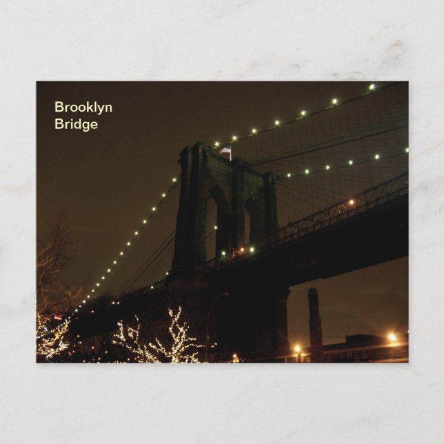 Brooklyn-Brücke Postkarte (Vorderseite)