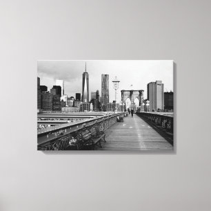 Brooklyn-Brücke Schwarzweiss Leinwanddruck
