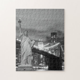 Brooklyn-Brücke und das Freiheitsstatue