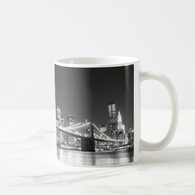 Brooklyn-Brücke und Manhattan-Skyline Kaffeetasse (Rechts)