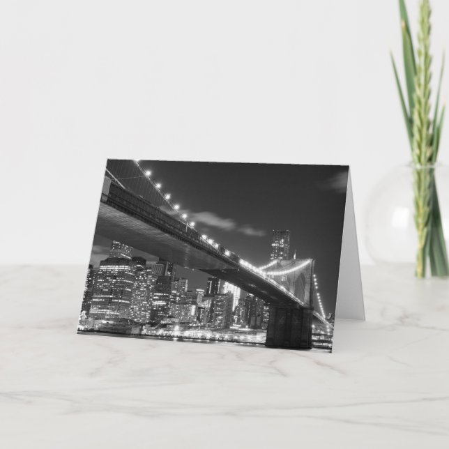 Brooklyn-Brücke und Manhattan-Skyline Karte (Vorderseite)