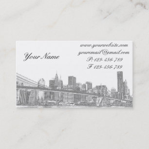Brooklyn-Brücke und Manhattan-Skyline Visitenkarte