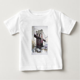 Brooklyn-Brücke, USA-Säuglings-T-Shirt Baby T-shirt