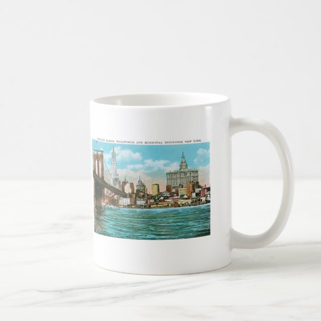 Brooklyn-Brücke, Woolworth und Municipal… Kaffeetasse (Rechts)