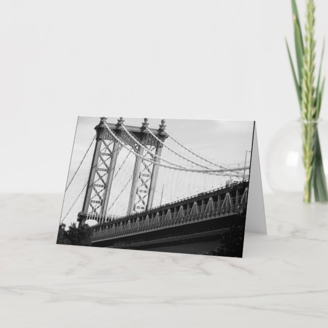 Brooklyn-Brücken-Foto-Karte Karte (Vorderseite)