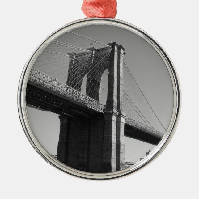 Brooklyn-Brücken-Foto-Verzierung Ornament Aus Metall (Vorne)