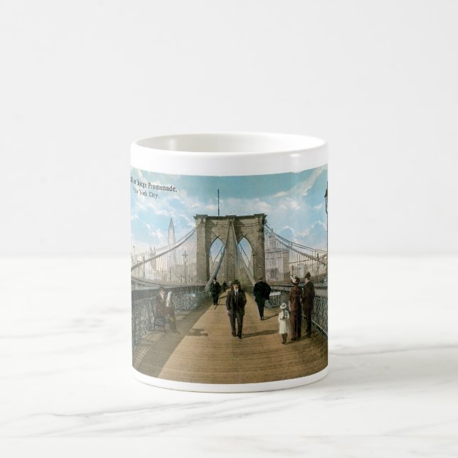 Brooklyn-Brücken-Promenade, New York City Kaffeetasse (Mittel)