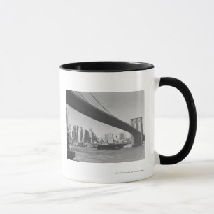 Brooklyn-Brücken- und Manhattan-Skyline New York Tasse