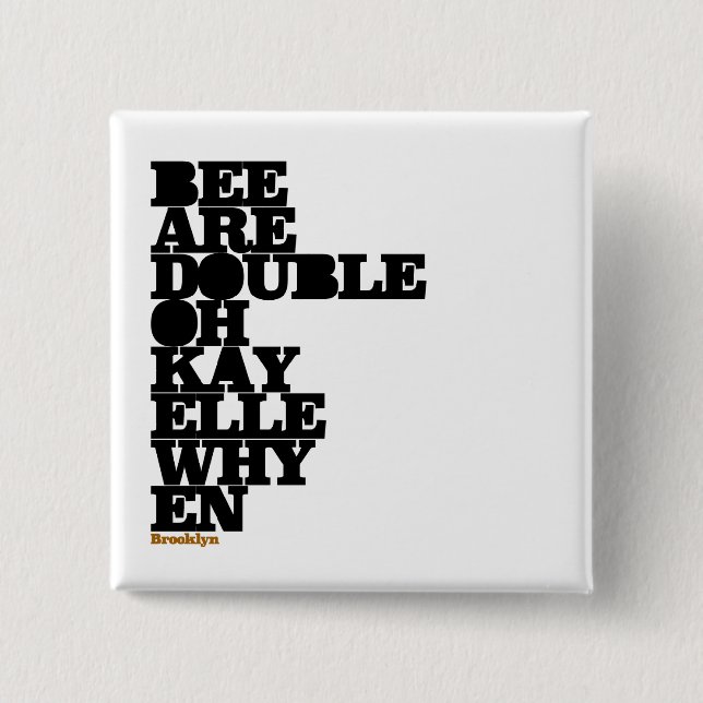 BROOKLYN BUTTON (Vorderseite)