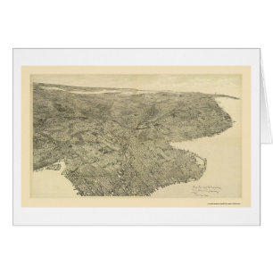 Brooklyn, carte panoramique de NY - 1897