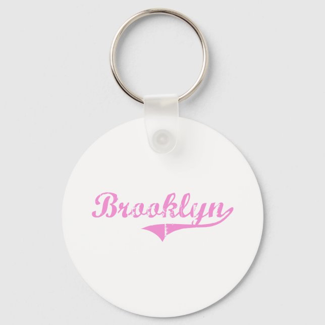 Brooklyn Classic Style Name Schlüsselanhänger (Vorderseite)