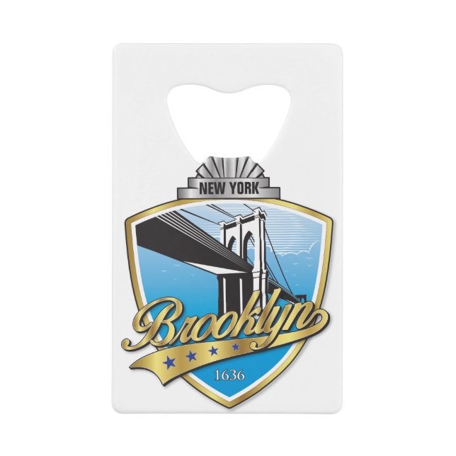 Brooklyn Design Gold Geldbeutel Flaschenöffner (Vorderseite)