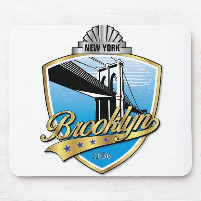 Brooklyn Design Gold Mousepad (Vorne)