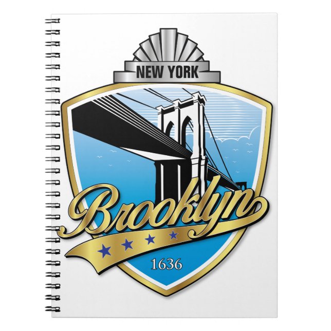 Brooklyn Design Gold Notizblock (Vorderseite)